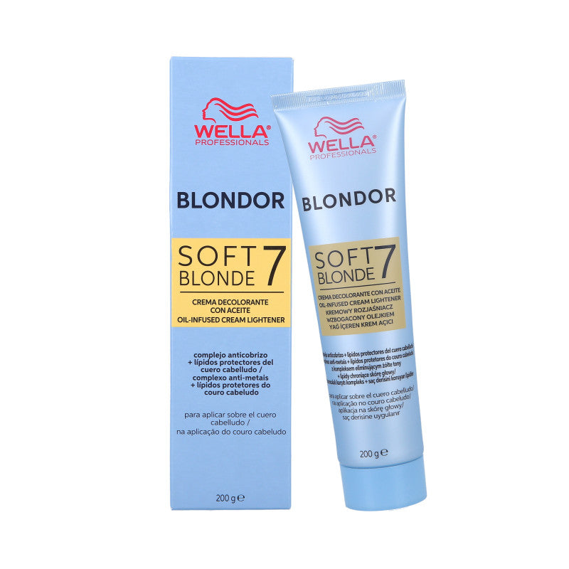 WELLA PROFESSIONALS BLONDOR SOFT BLONDE 7 Creme-Aufheller auf Basis einer Ölmischung 200g