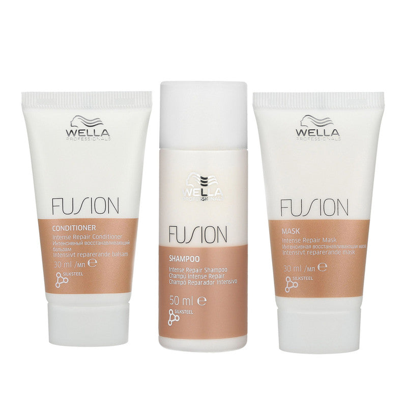 WELLA PROFESSIONALS FUSION Intense Repair Set shampoo 50ml + balsamo 30ml + maschera 30ml