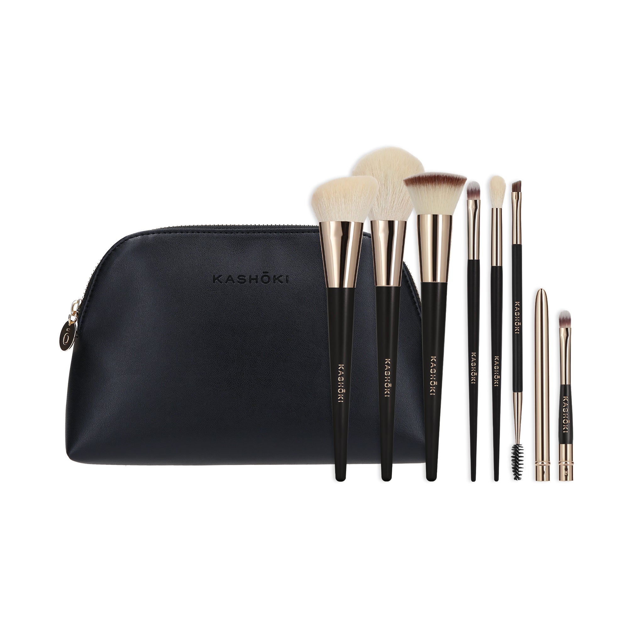 KASHŌKI Pinselset mit Kosmetiktasche